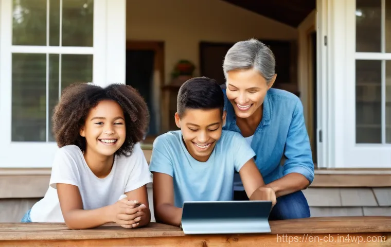 기술 격차 해소를 위한 혁신 사례 - **Prompt: Rural Family Connecting with Satellite Internet**
    A photorealistic, warm image of a di...