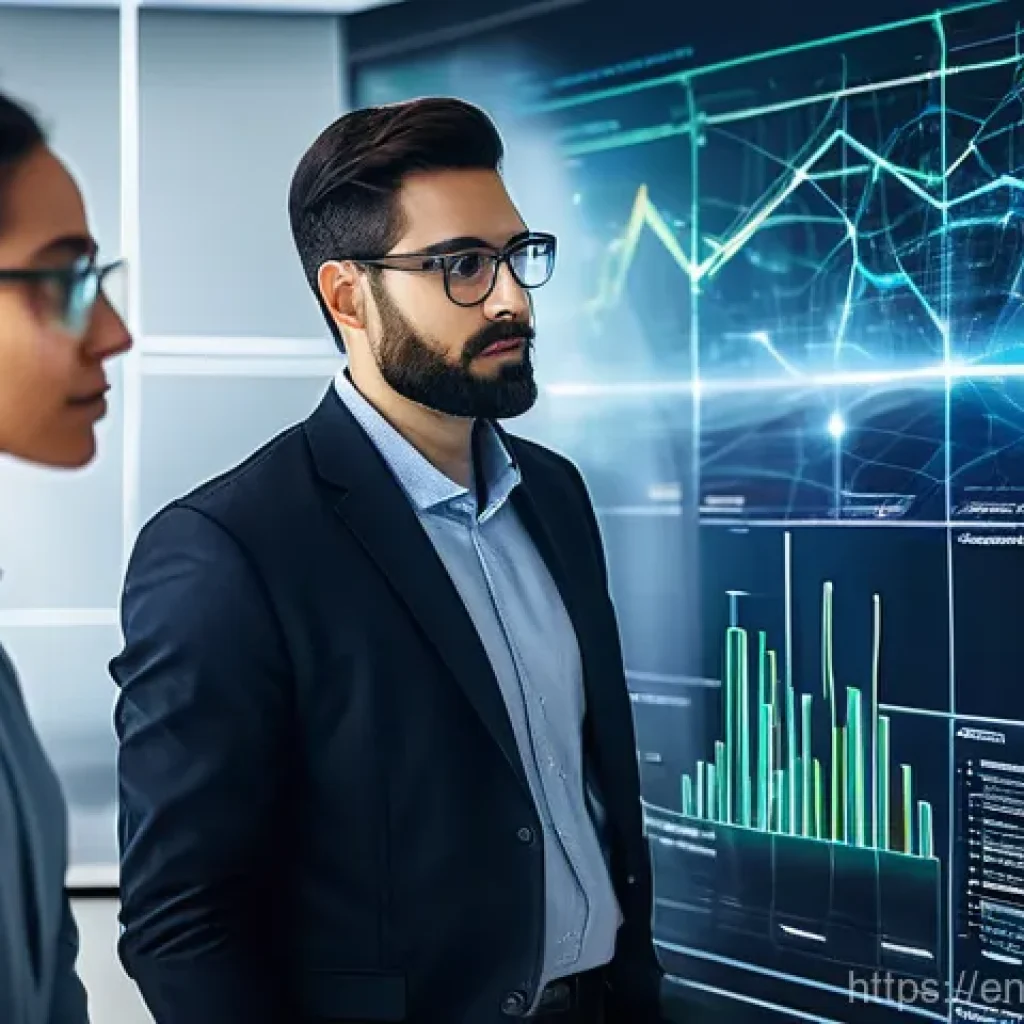 기술 격차 해소를 위한 진단 및 평가 방법 - **Prompt:** A diverse team of professional data analysts and IT experts, dressed in business casual ...